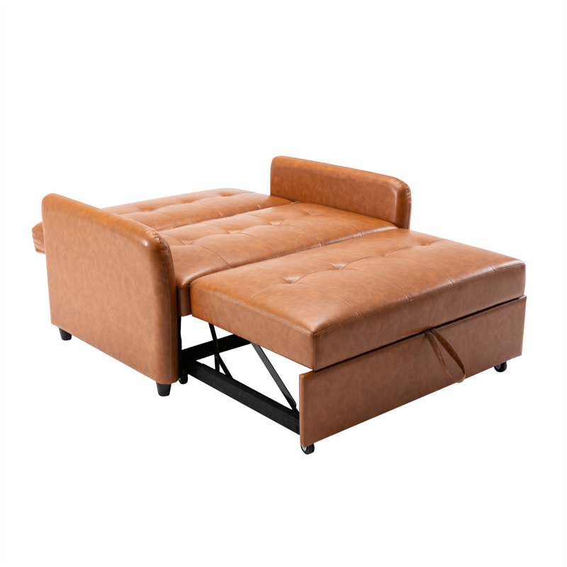 Latitude Run® 51.5'' Vegan Leather Sleeper Sofa Wayfair